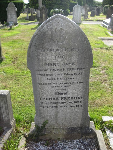 mary coombe and thomas freeman grave